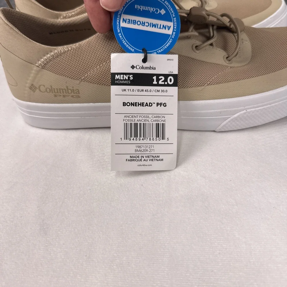 Columbia Mens Bonehead PFG Fishing Shoes Size 12 Ancient Fossil Tan Mesh New